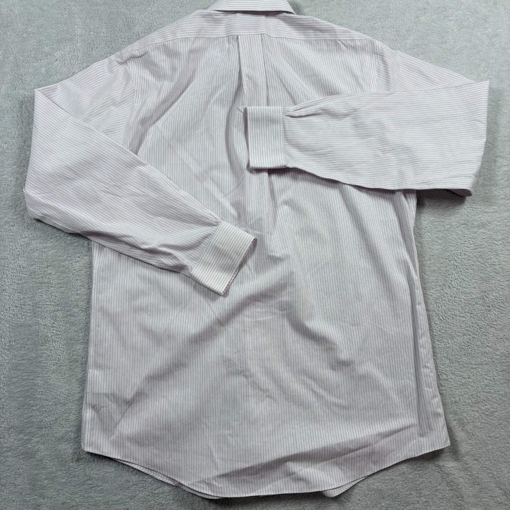 Brooks Brothers Regent Dress Shirt Mens 15.5-34 White Red Micro Stripe Non Iron - Picture 3 of 7